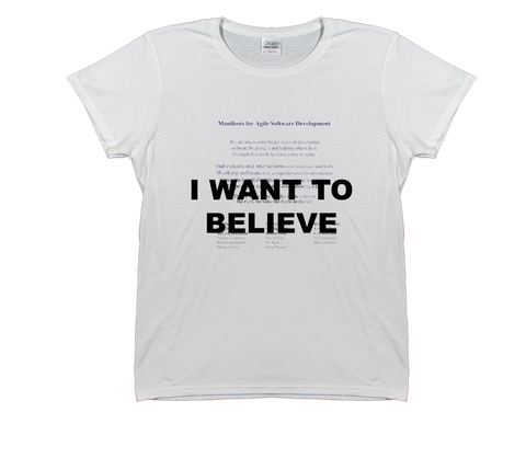 I Want To Believe Agile Manifesto T-Shirt (Women's)
